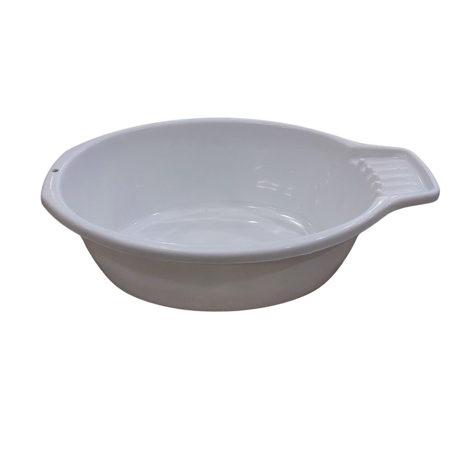 Waschschüssel / Handwaschbecken mit Seifenablage aus Kunststoff, 7 Liter - weiß